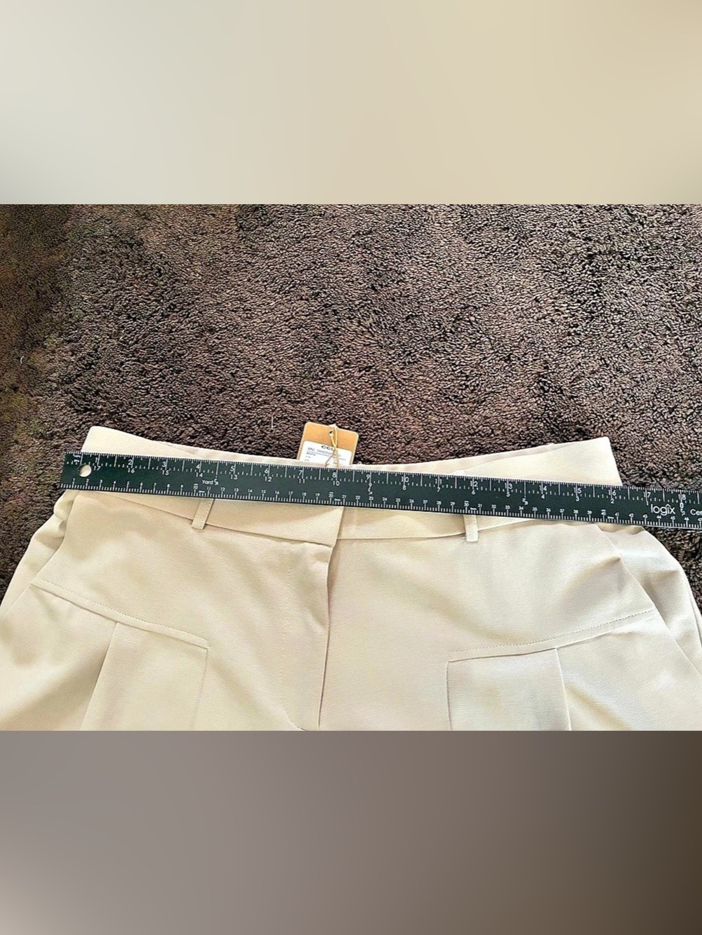OGL Wide Leg Trousers in Beige Size Large NWT - Picture 5 of 7